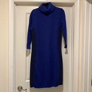 Athleta merino wool turtleneck dress size XL Blue